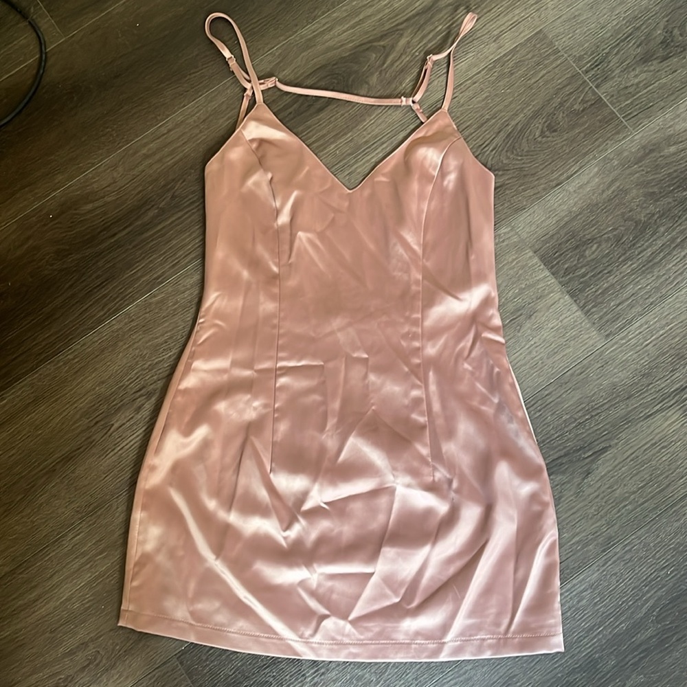 Dust pink mini dress